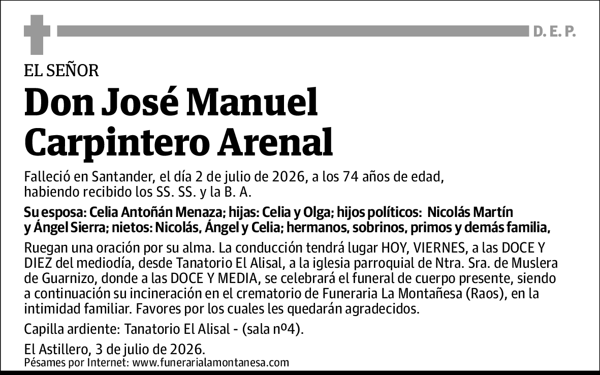 José Manuel Carpintero Arenal