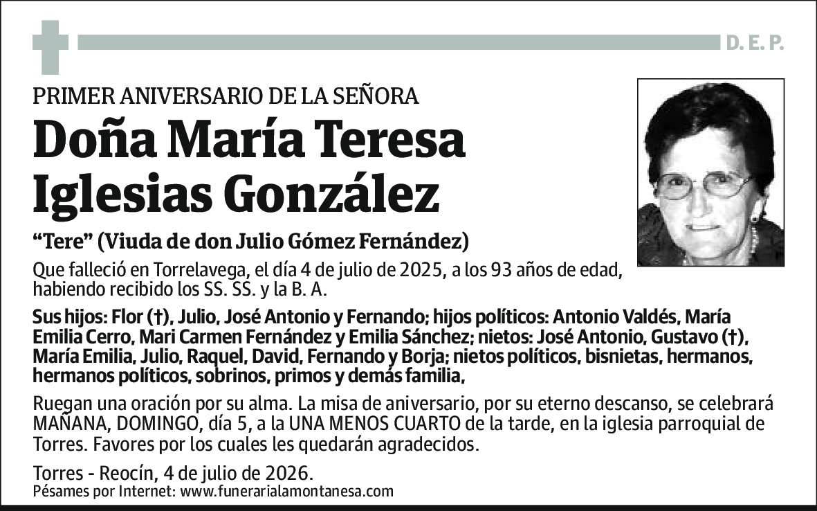 María Teresa Iglesias González