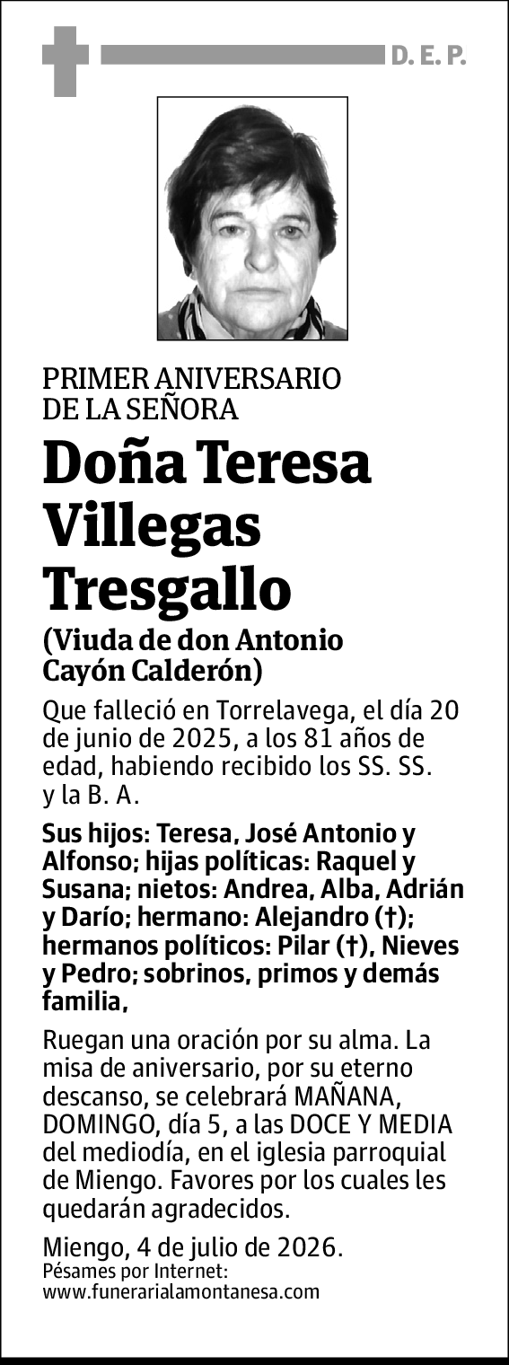 Teresa Villegas Tresgallo