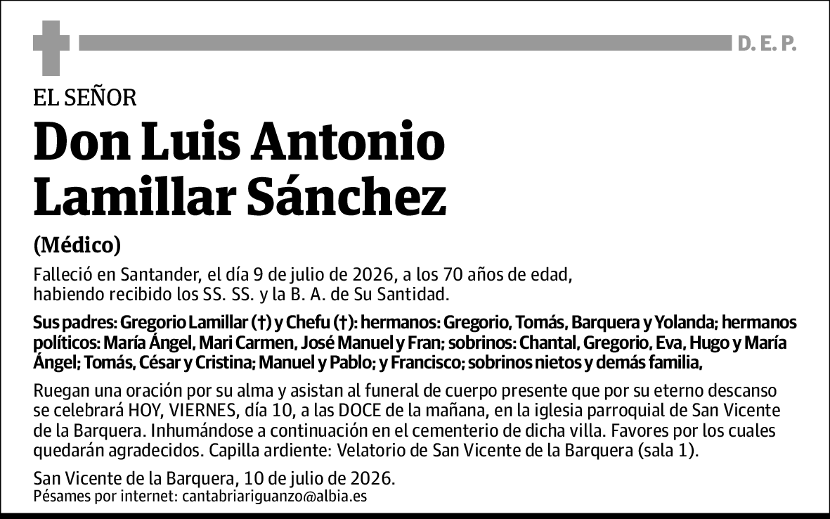 Luis Antonio Lamillar Sánchez
