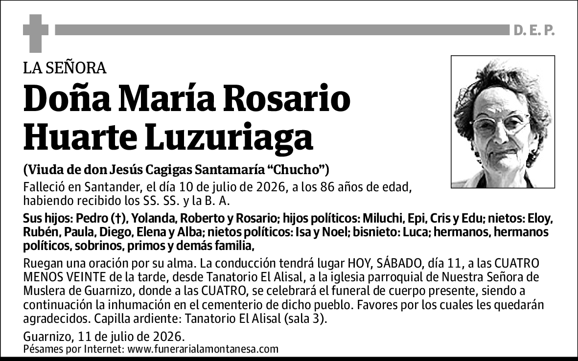 Maria Rosario Huarte Luzuriaga