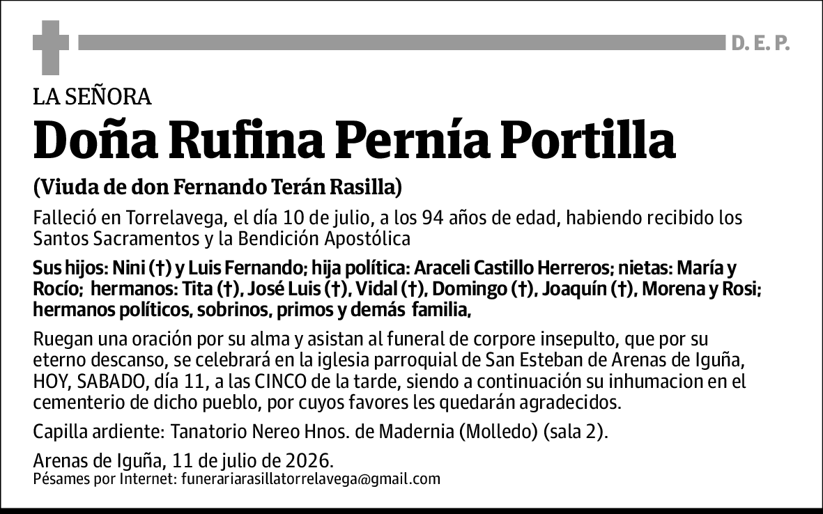 Rufina Pernia Portilla