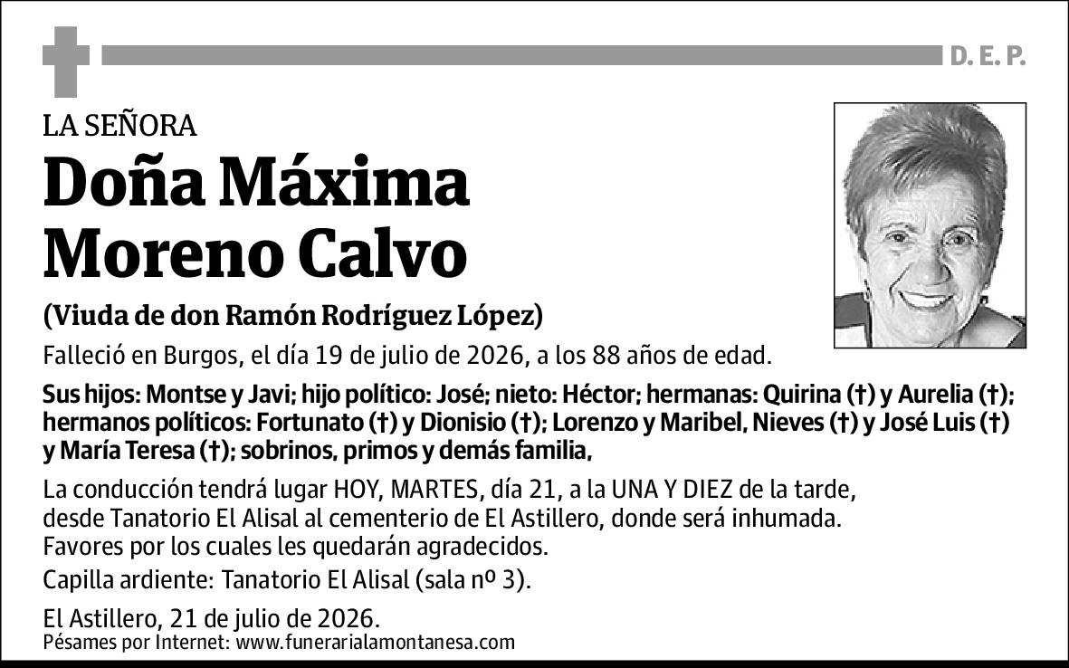Máxima Moreno Calvo