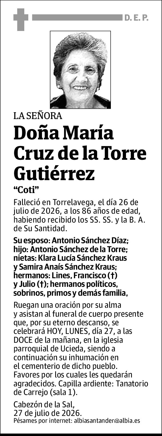 María Cruz de la Torre Gutiérrez