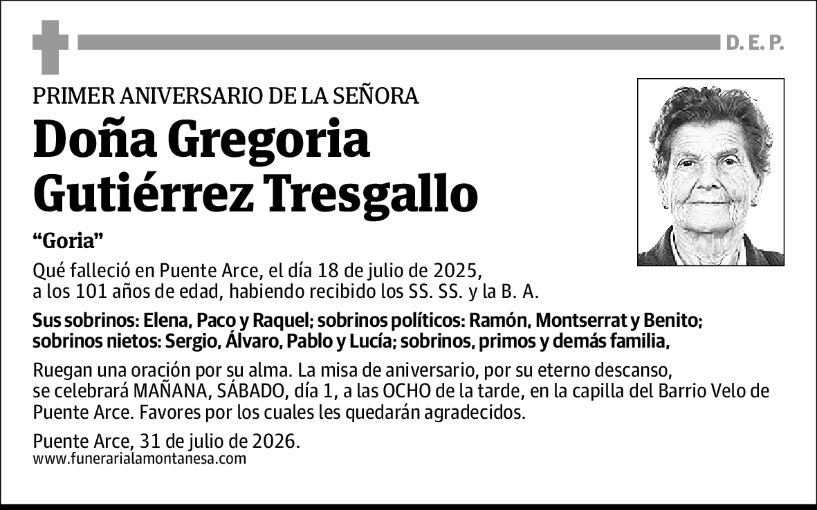 Gregoria Gutiérrez Tresgallo