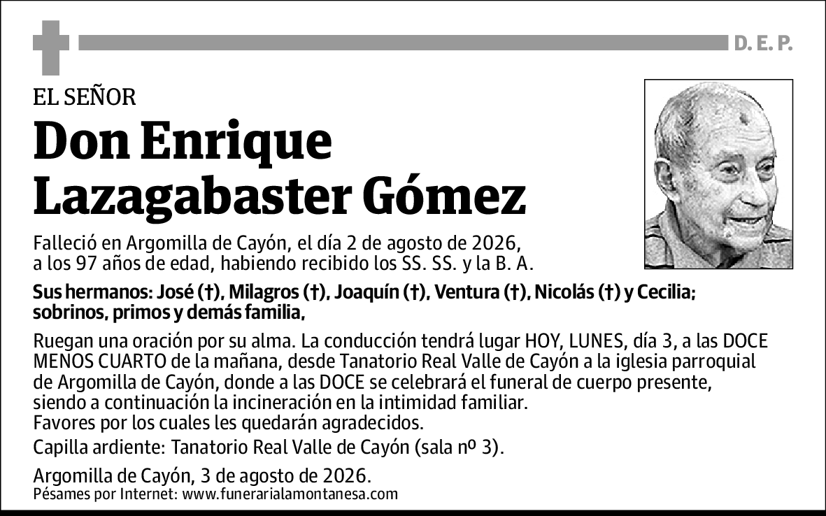 Enrique Lazagabaster Gómez