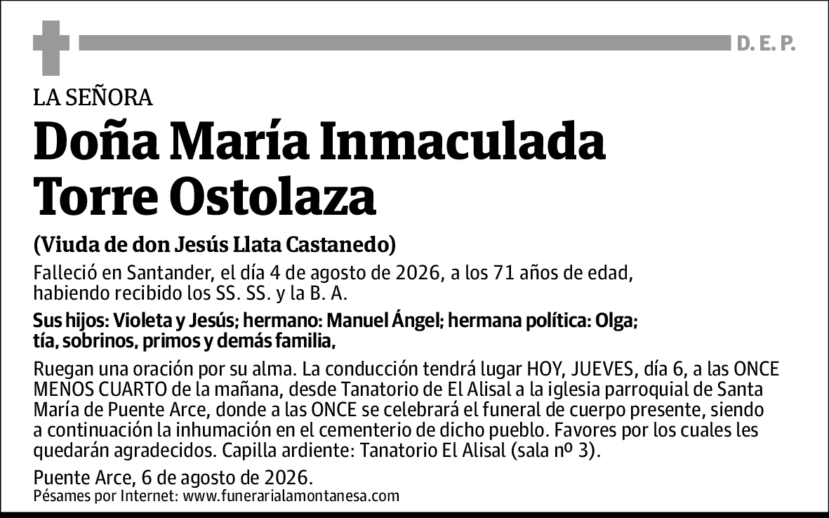 María Inmaculada Torre Ostolaza
