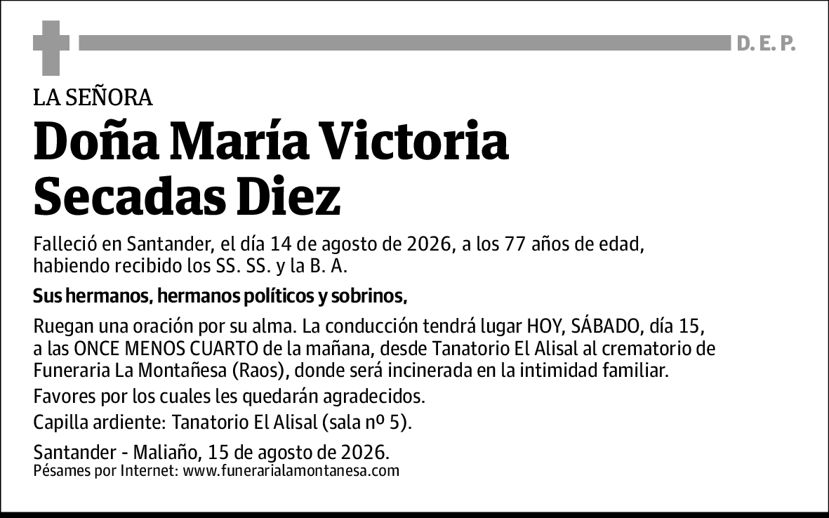 María Victoria Secadas Diez