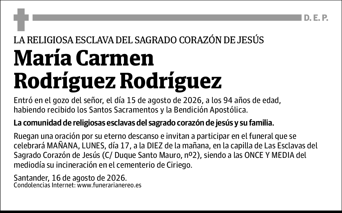 Maria Carmen Rodriguez Rodriguez