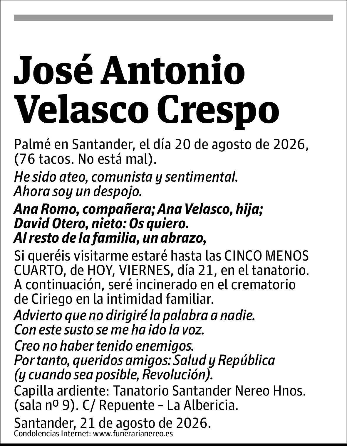 José Antonio Velasco Crespo