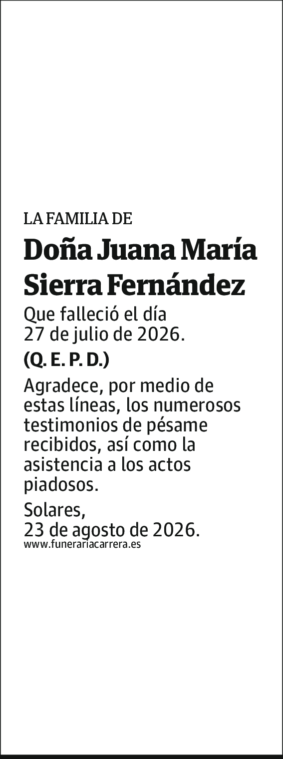 Juana María Sierra Fernández