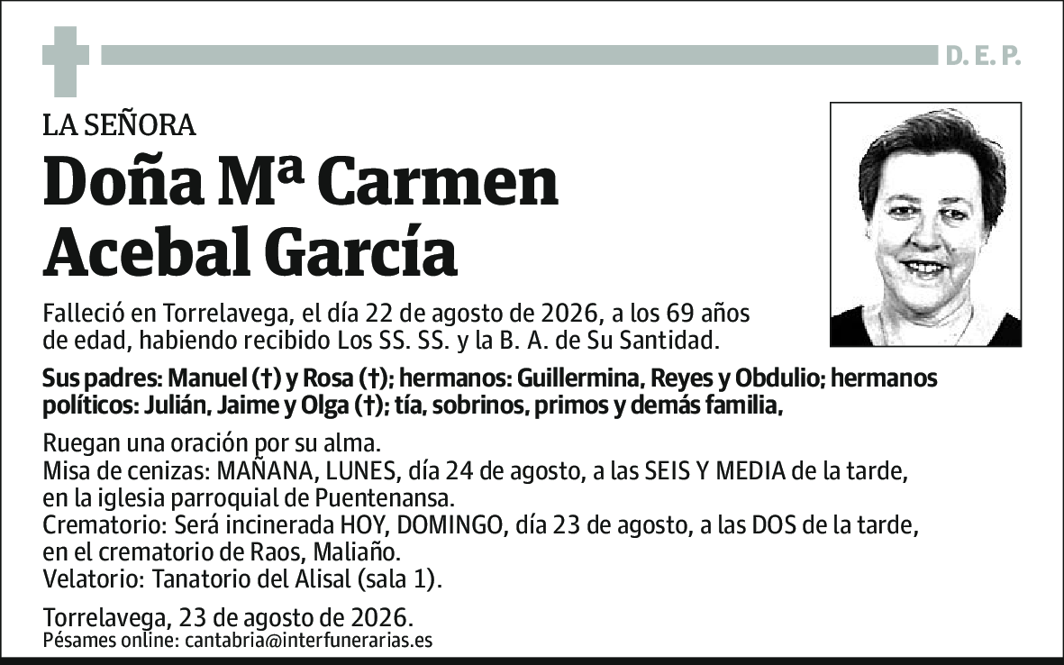 Mª Carmen Acebal García
