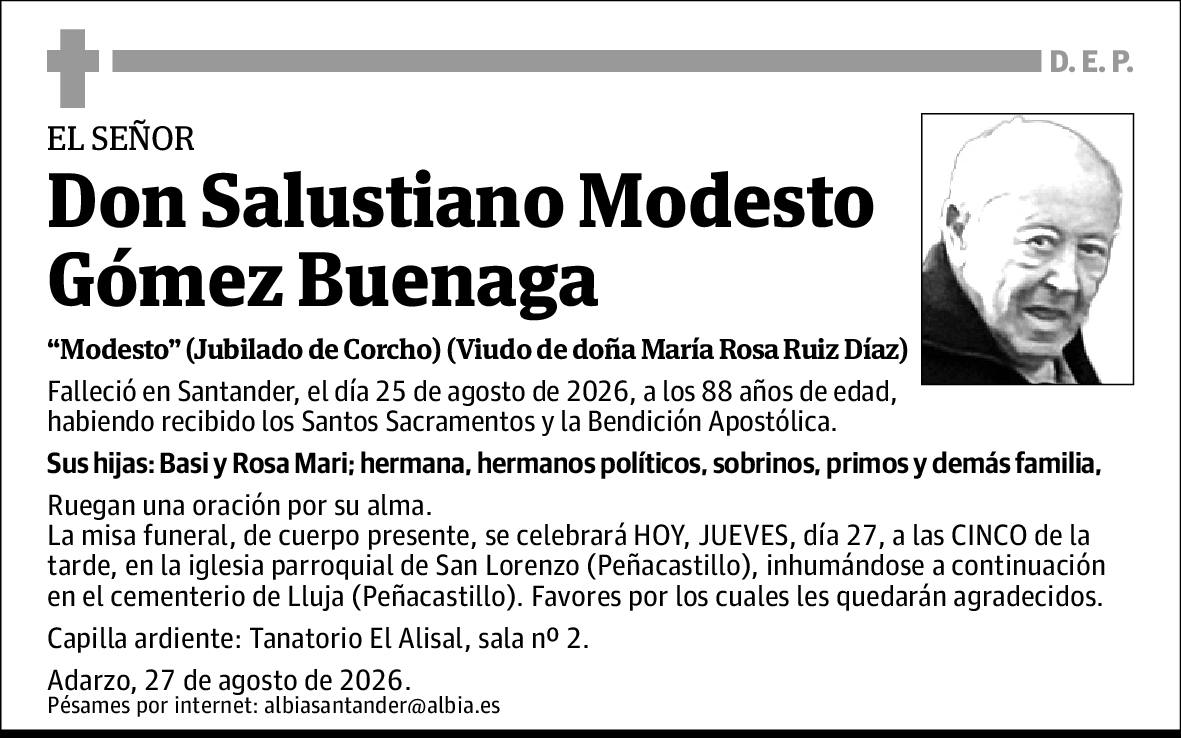 Salustiano Modesto Gómez Buenaga