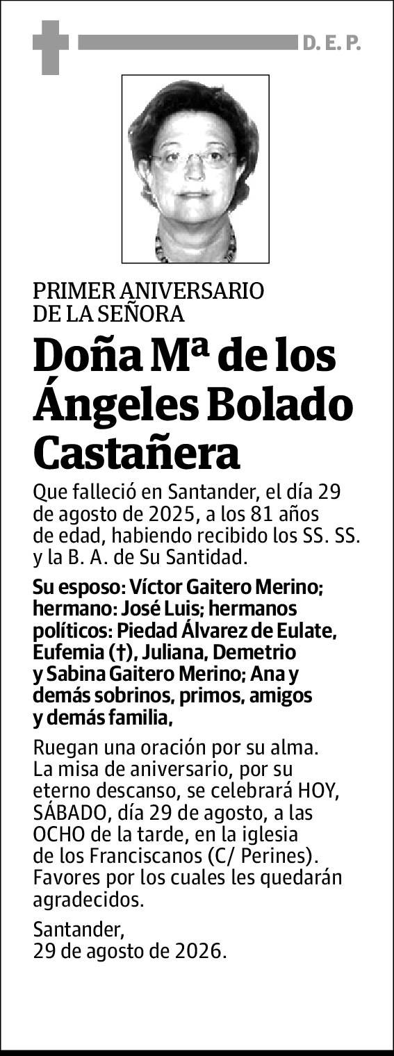 Mª de los Ángeles Bolado Castañera