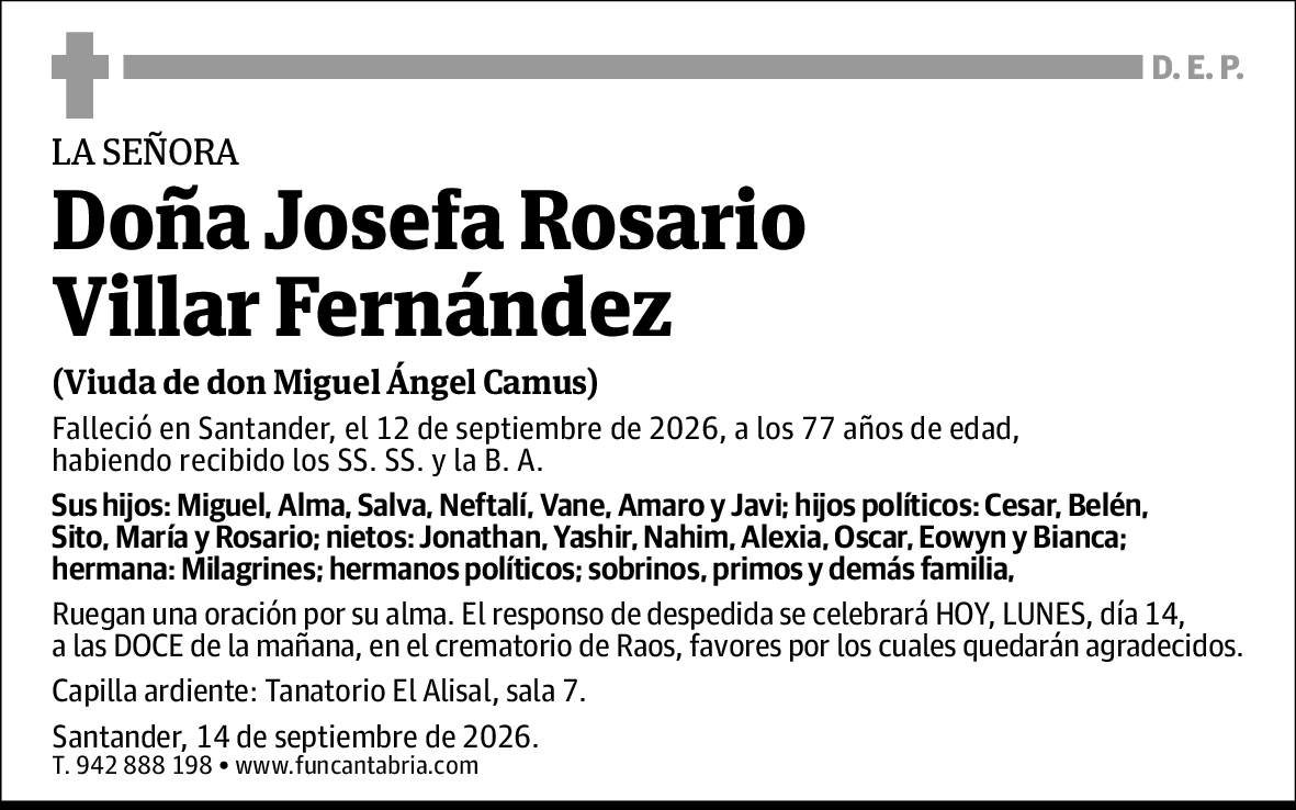 Josefa Rosario Villar Fernández