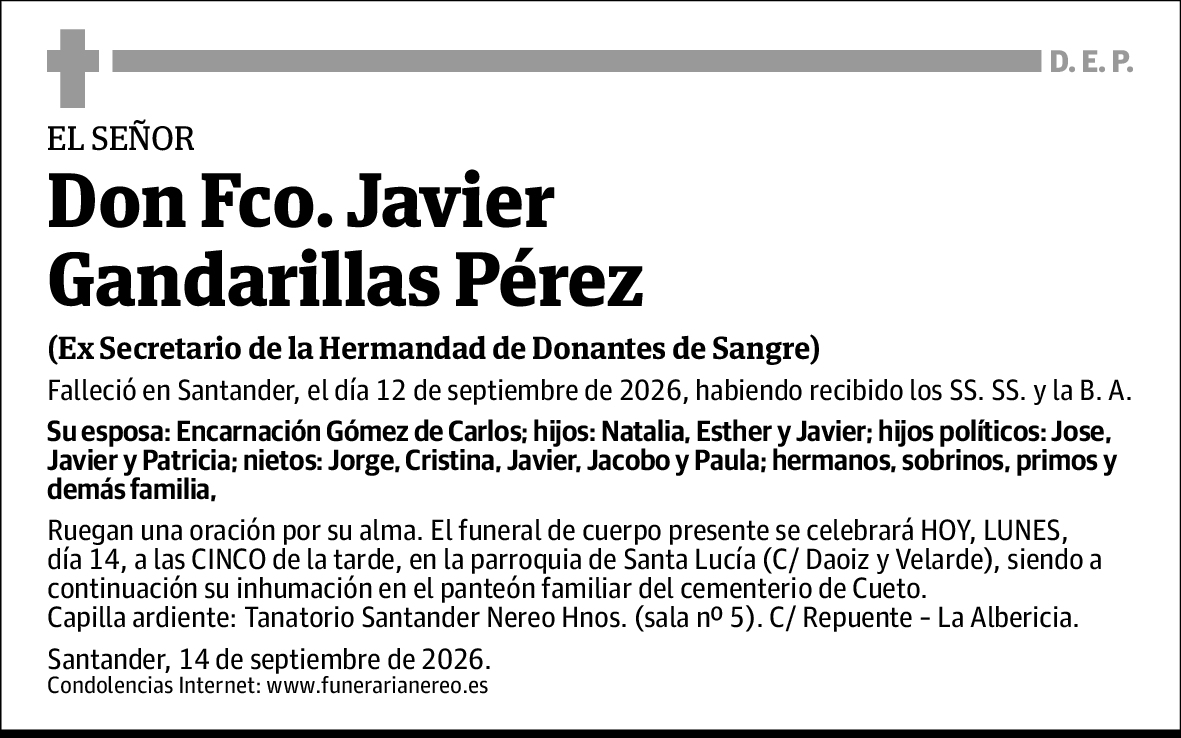 Francisco Javier Gandarillas Pérez