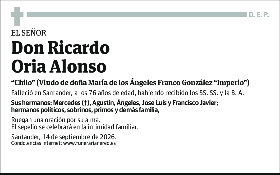 Ricardo Oria Alonso