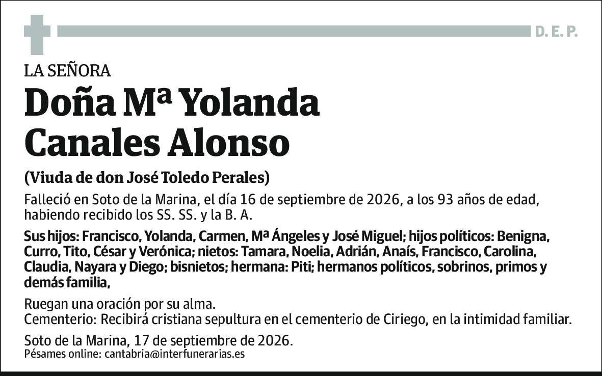 Mª Yolanda Canales Alonso