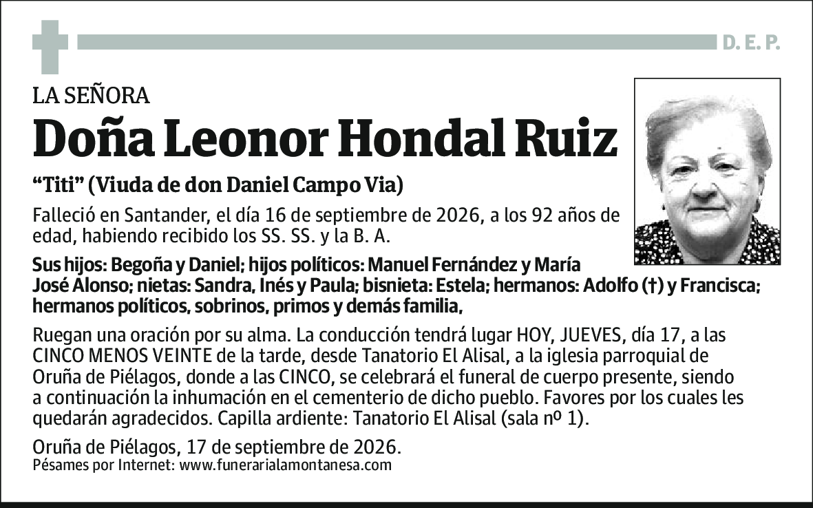 Leonor Hondal Ruiz