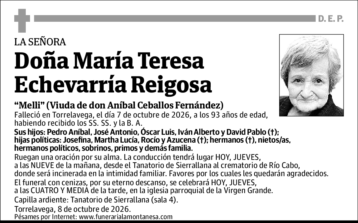 María Teresa Echevarría Reigosa