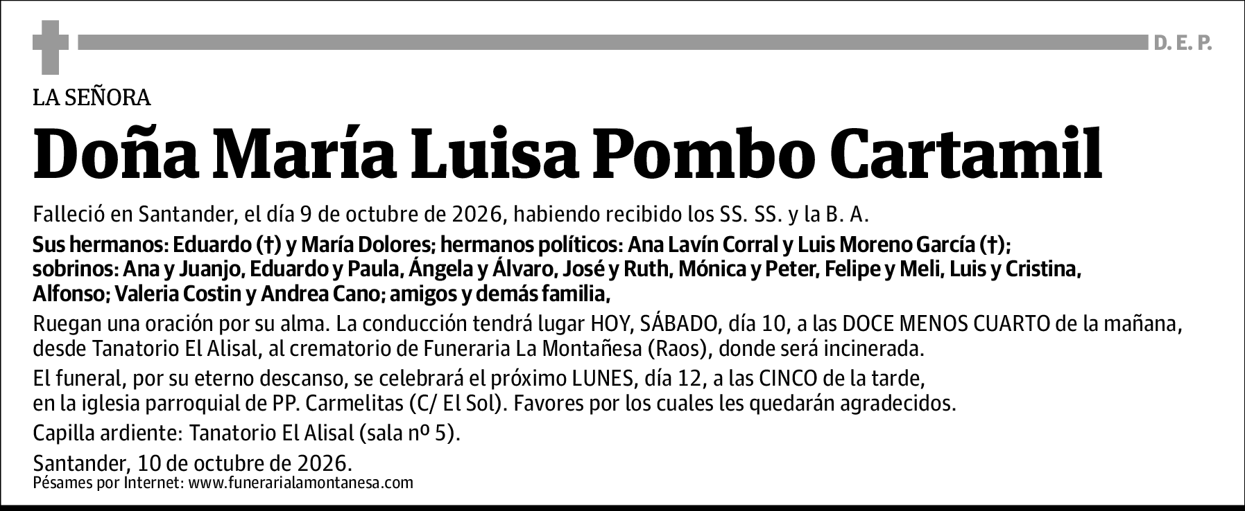 María Luisa Pombo Cartamil