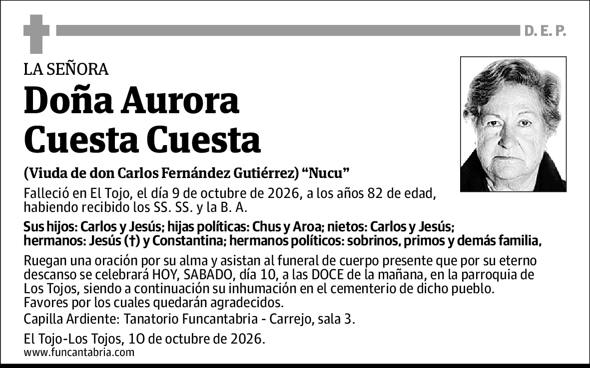 Aurora Cuesta Cuesta