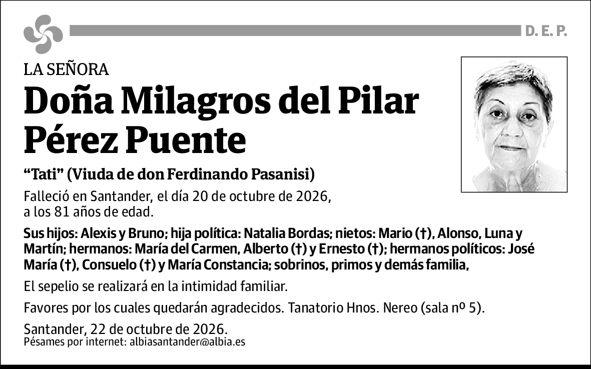 Milagros del Pilar Pérez Puente
