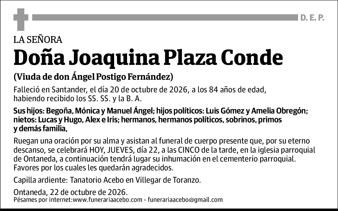 Joaquina Plaza Conde